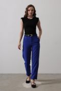 Kemerli Havuç Pantolon - Saks resmi